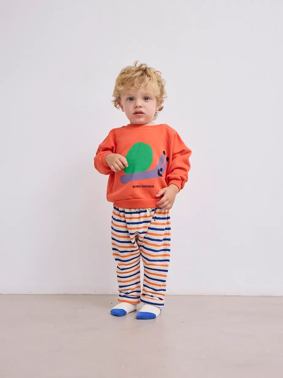 BOBO CHOSES - bluza dziecięca Funny Snail w ślimaki red czerwona