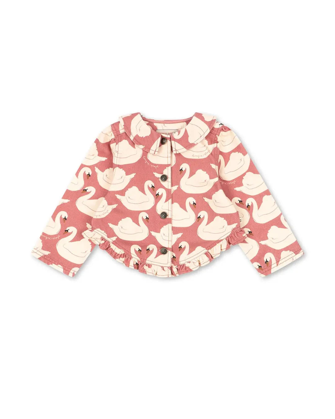 Konges Sløjd - kurtka koszulowa Magot Frill Jacket Swan Rose GOTS Konges Sløjd - kurtka koszulowa Magot Frill Jacket Swan Rose GOTS