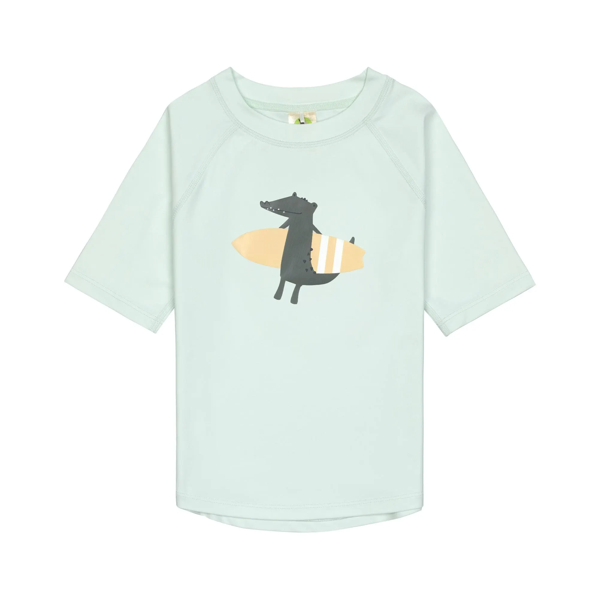 Lassig - dziecięca koszulka z krótkim rękawem Rashguard LSF UV Crocodile sea foam