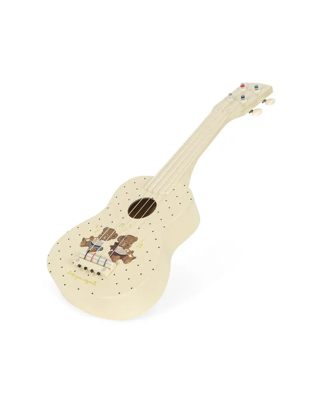 Konges Sløjd - drewniane błyszczące ukulele Teddy Bear Konges Sløjd - drewniane błyszczące ukulele Teddy Bear