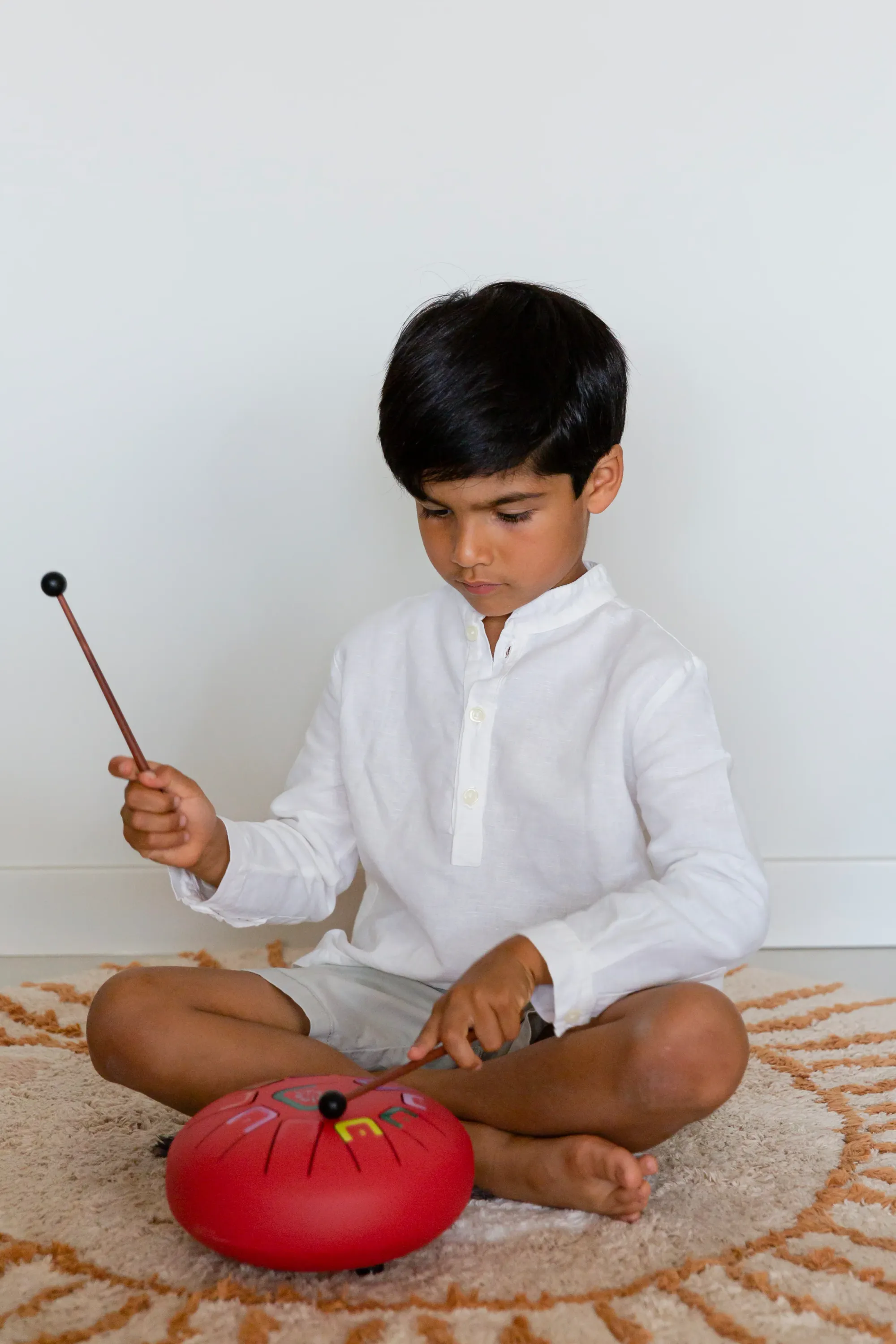 Tambú - bębenek językowy stalowy 8 calowy 11 tonowy - instrument muzyczny Red Mat - Scarlet Sunset