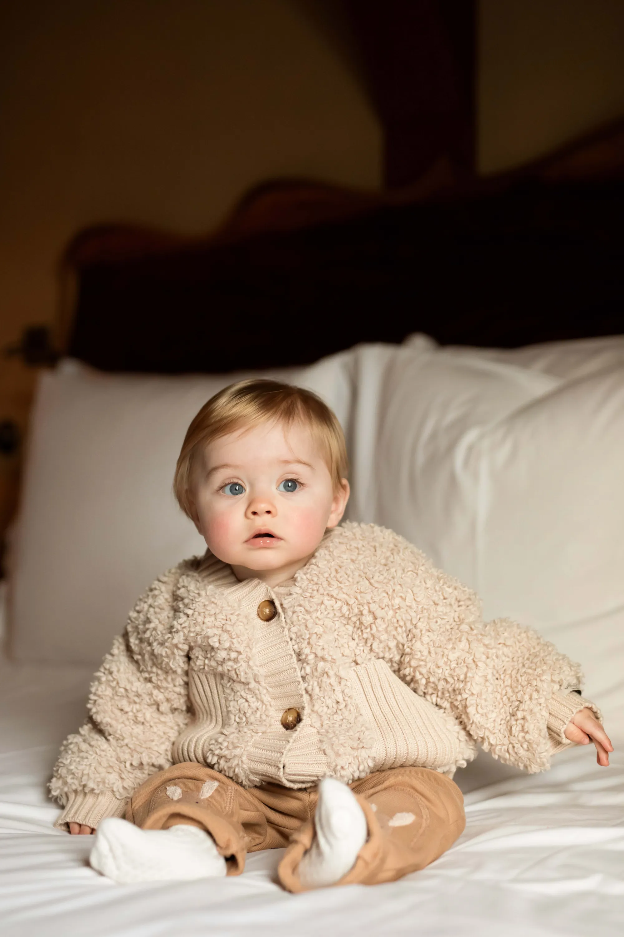 Donsje - kardigan dziecięcy Olaan Soft taupe teddy Donsje - kardigan dziecięcy Olaan Soft taupe teddy