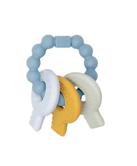 Little Dutch - gryzak niemowlęcy silikonowe kluczyki błękitne Little Dutch - gryzak niemowlęcy silikonowe kluczyki błękitne