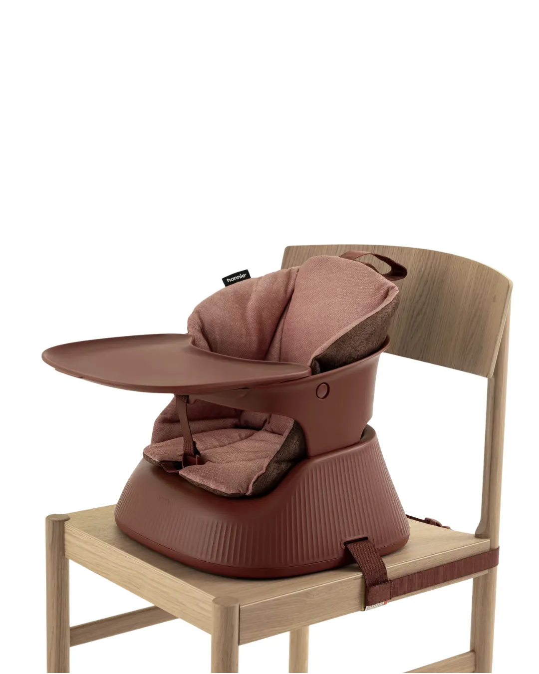Hannie - przenośne krzesełko do karmienia Mahogany Red
