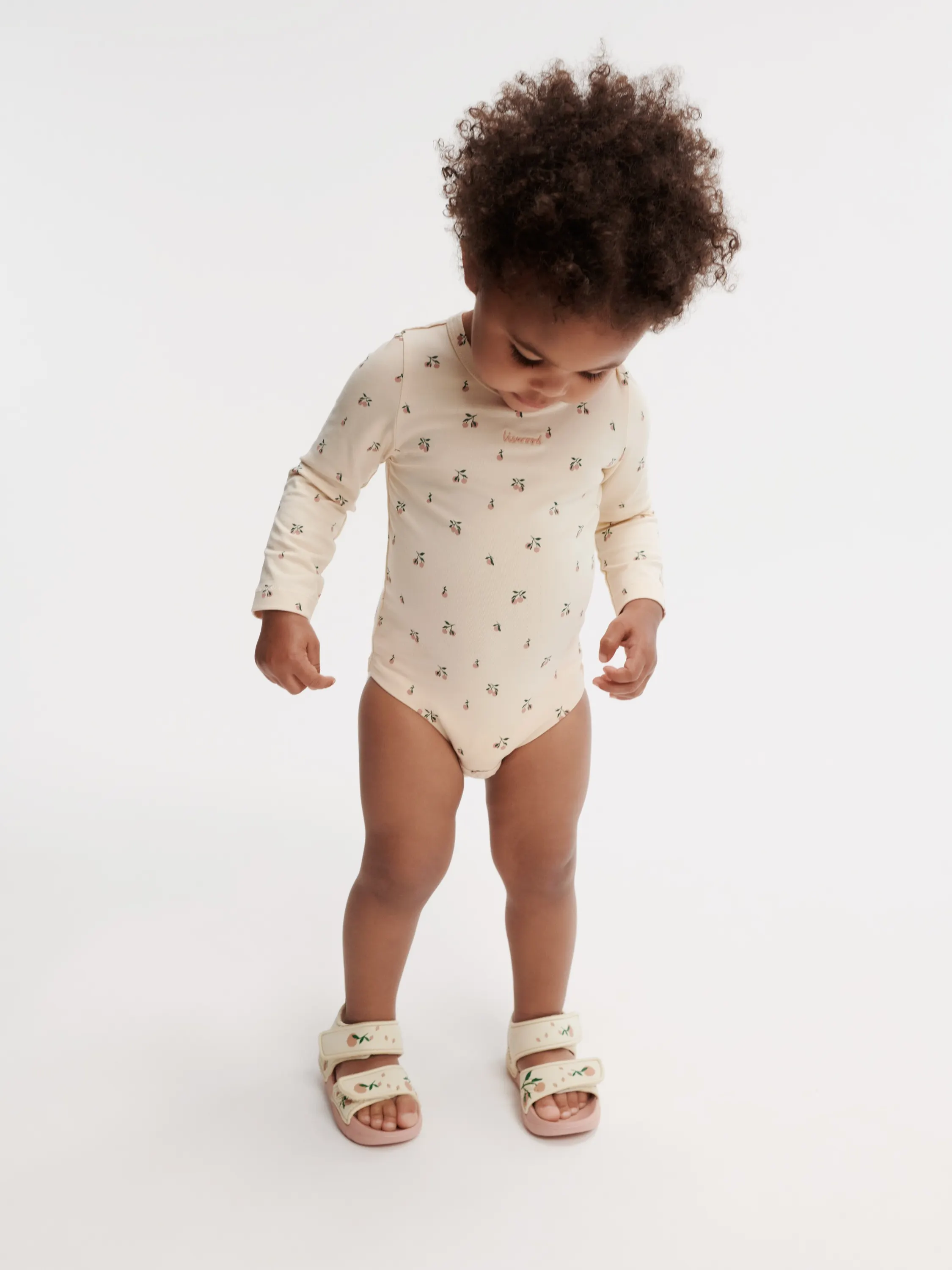 Liewood - body niemowlęce z długim rękawem Yanni Baby sea shell peach mini