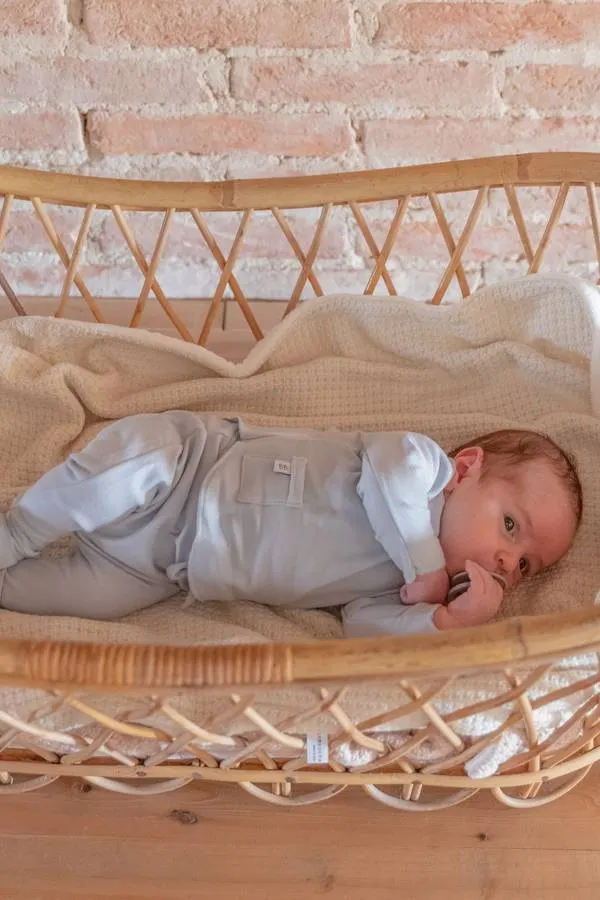 Bamboom - bambusowe półśpiochy dla noworodka Pure 1m niebieskie Bamboom - bambusowe półśpiochy dla noworodka Pure 1m niebieskie