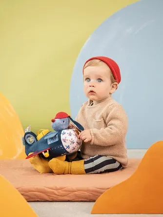 Lilliputiens - przytulanka aktywizująca wielofunkcyjna Samolot Piesek Jules 9 m+ Lilliputiens - przytulanka aktywizująca wielofunkcyjna Samolot Piesek Jules 9 m+