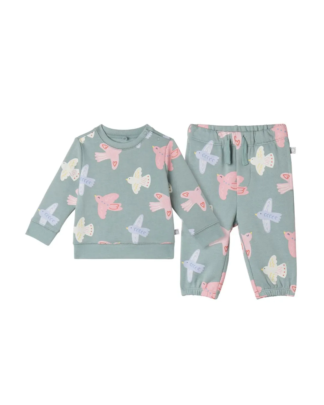 Stella McCartney - bawełniany dres niemowlęcy Baby Birds