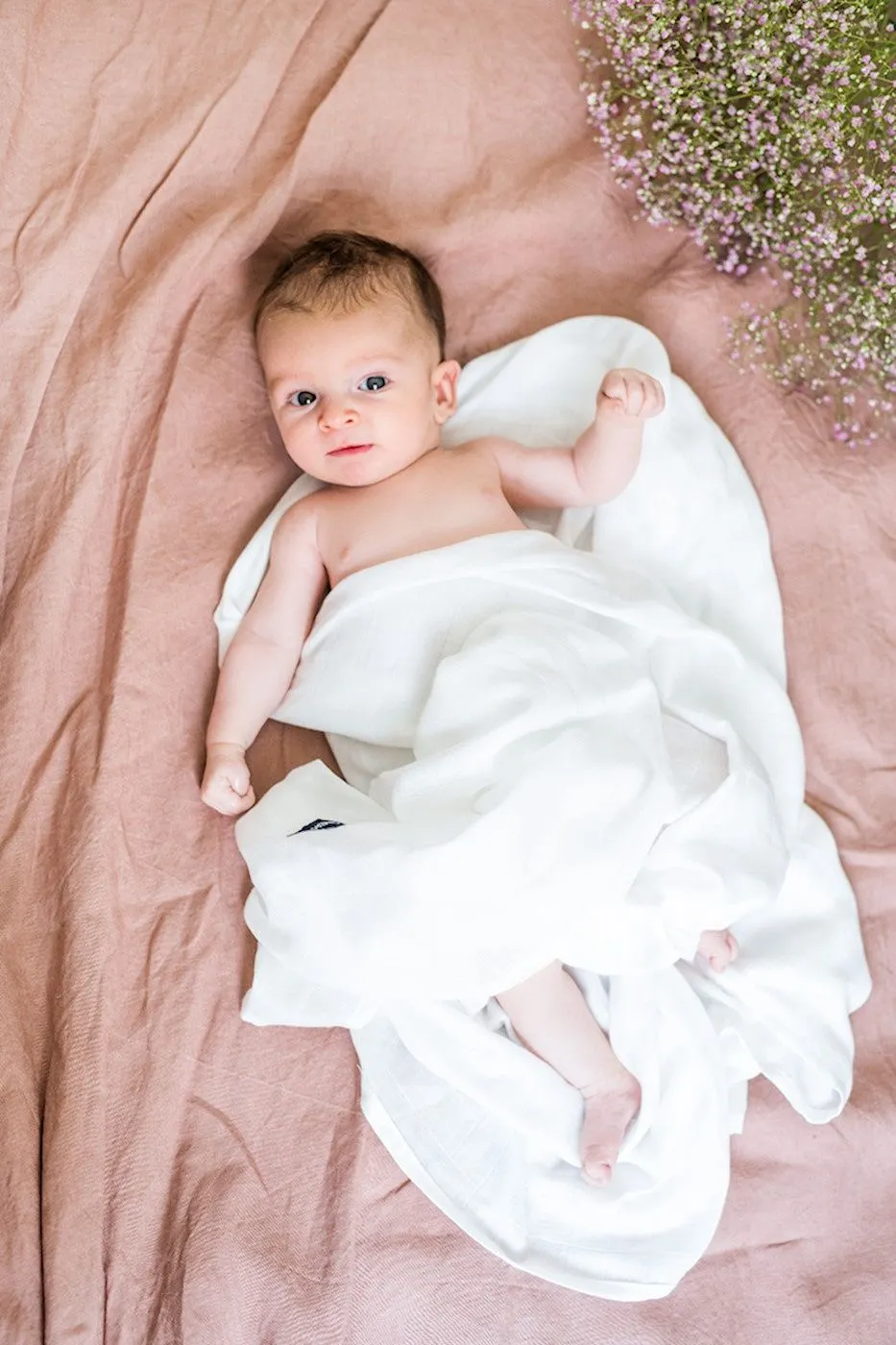 Poofi - otulacz bambusowy 120x120 Śmietanka Poofi - otulacz bambusowy 120x120 Śmietanka