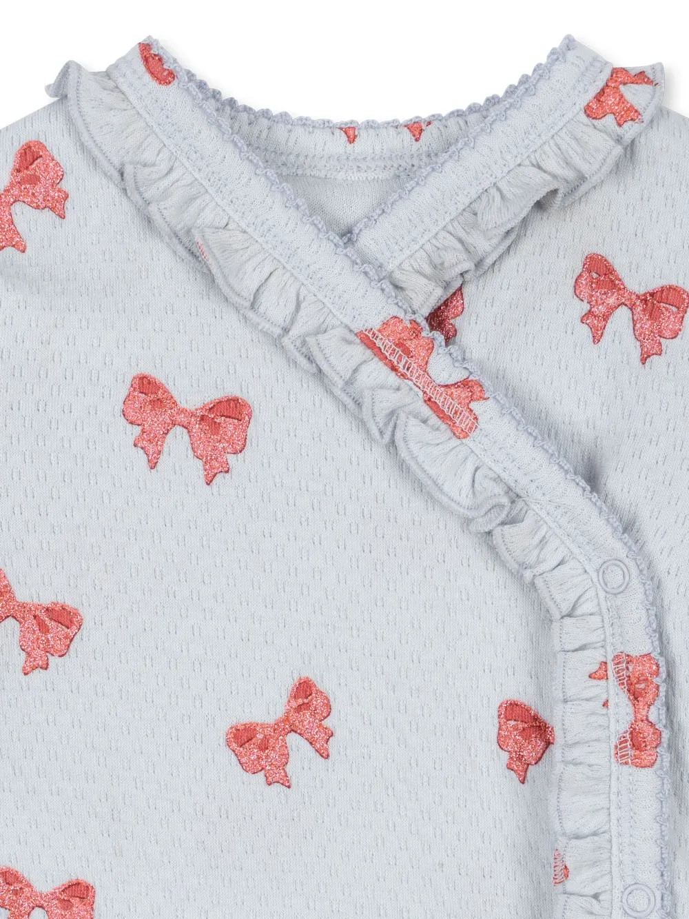 Konges Sløjd - body Sui Newborn Frill Rosia Blue Bow