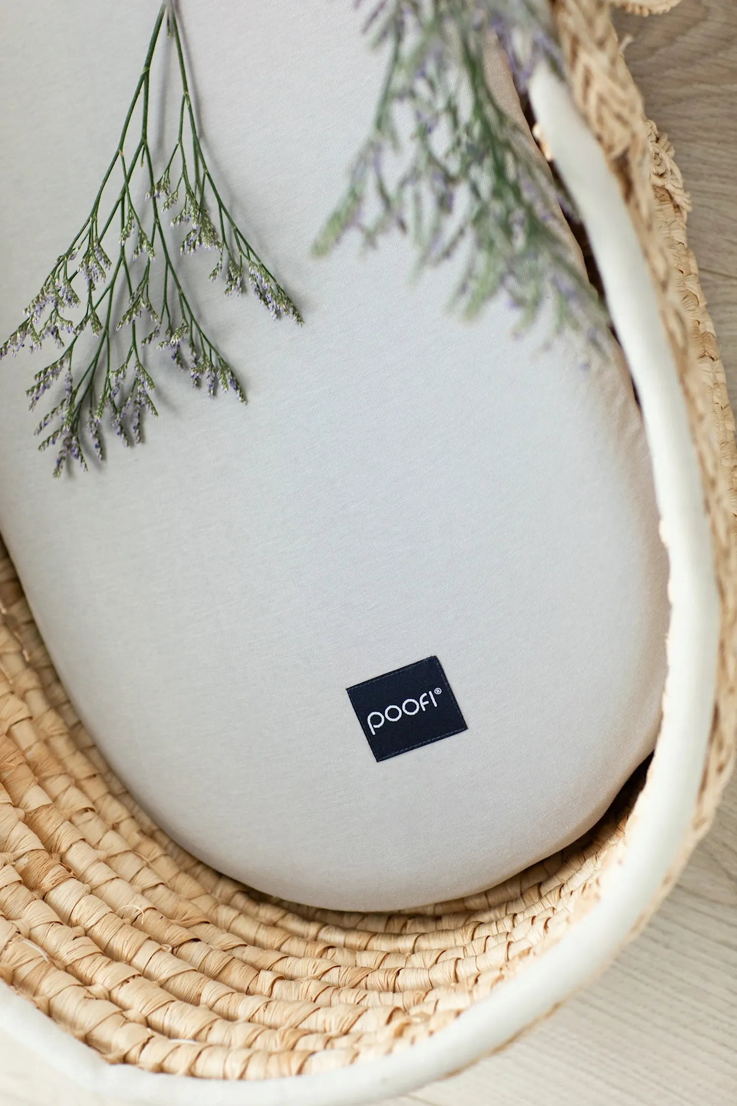 Poofi - prześcieradło do wózka Organic Jasny szary Poofi - prześcieradło do wózka Organic Jasny szary