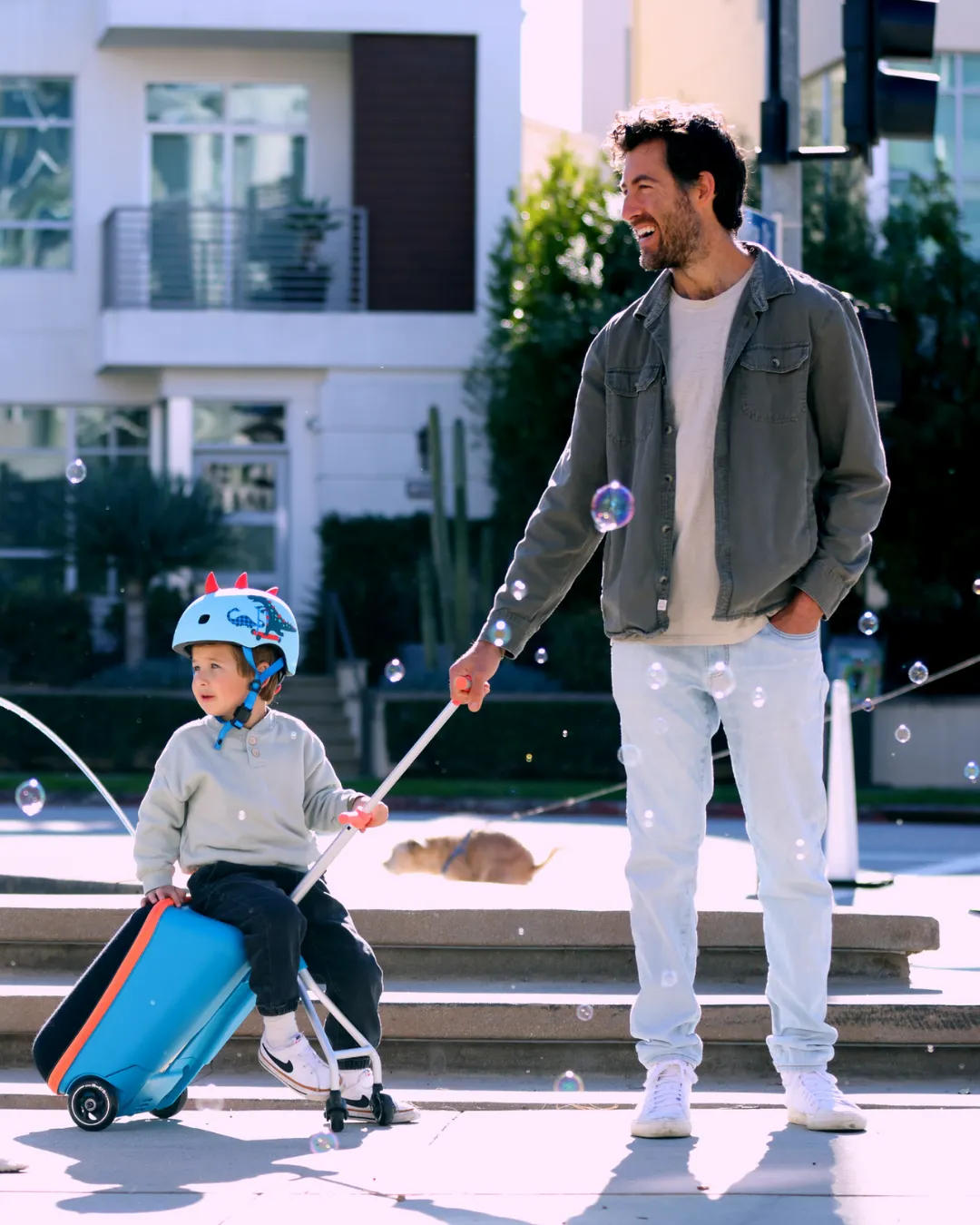 Micro - walizka z siedziskiem dla dziecka Luggage Easy Ocean Blue