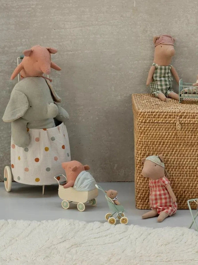 Maileg - wózek trolley Blue