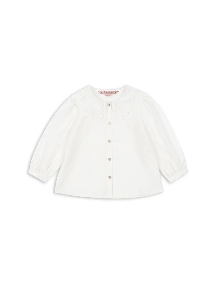 Konges Sløjd - bluzka dzięcięca Rilo Collar Shirt GOTS Optic White Konges Sløjd - bluzka dzięcięca Rilo Collar Shirt GOTS Optic White