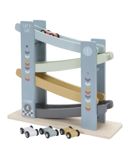 Little Dutch - zjeżdżalnia dla samochodzików błękitny