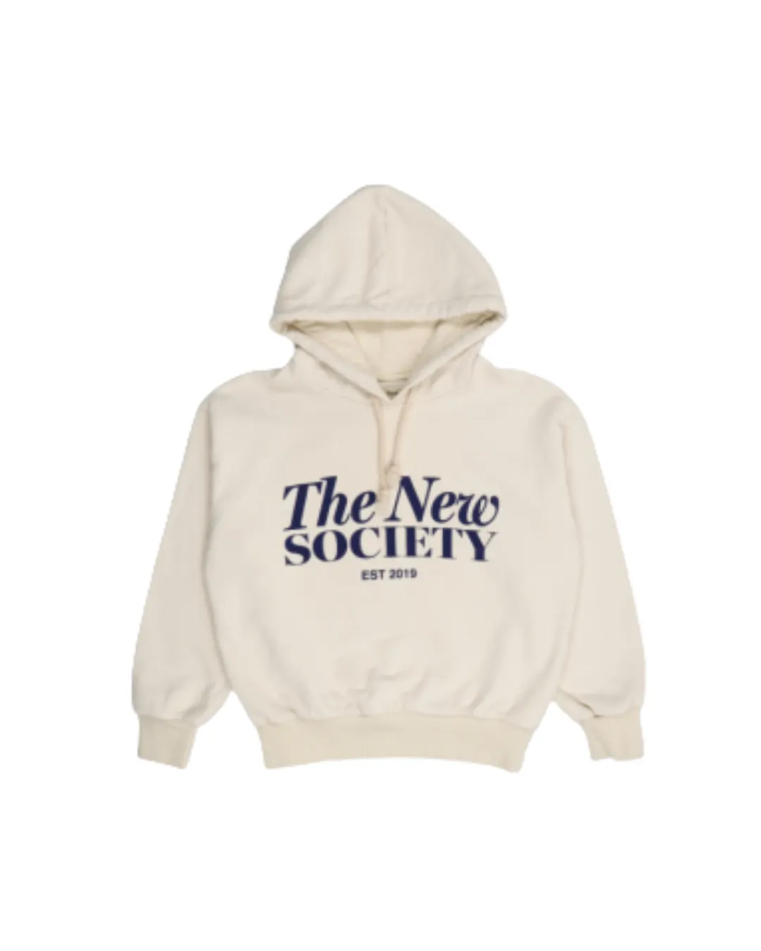 The New Society - bawełniana bluza z kapturem Bonsai Écru