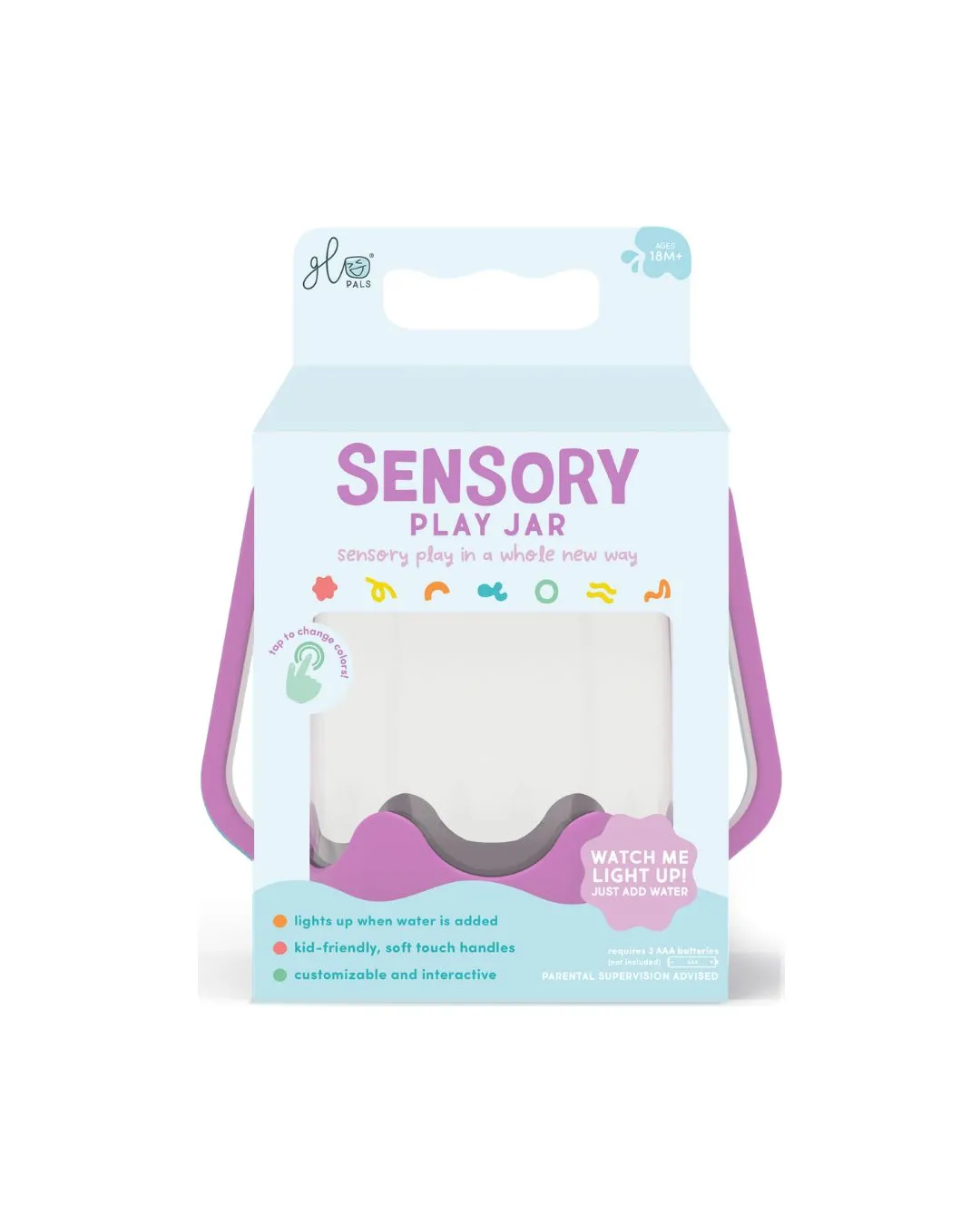 Glo Pals - słoik sensoryczny do napełnienia wodą fioletowy Glo Pals - słoik sensoryczny do napełnienia wodą fioletowy