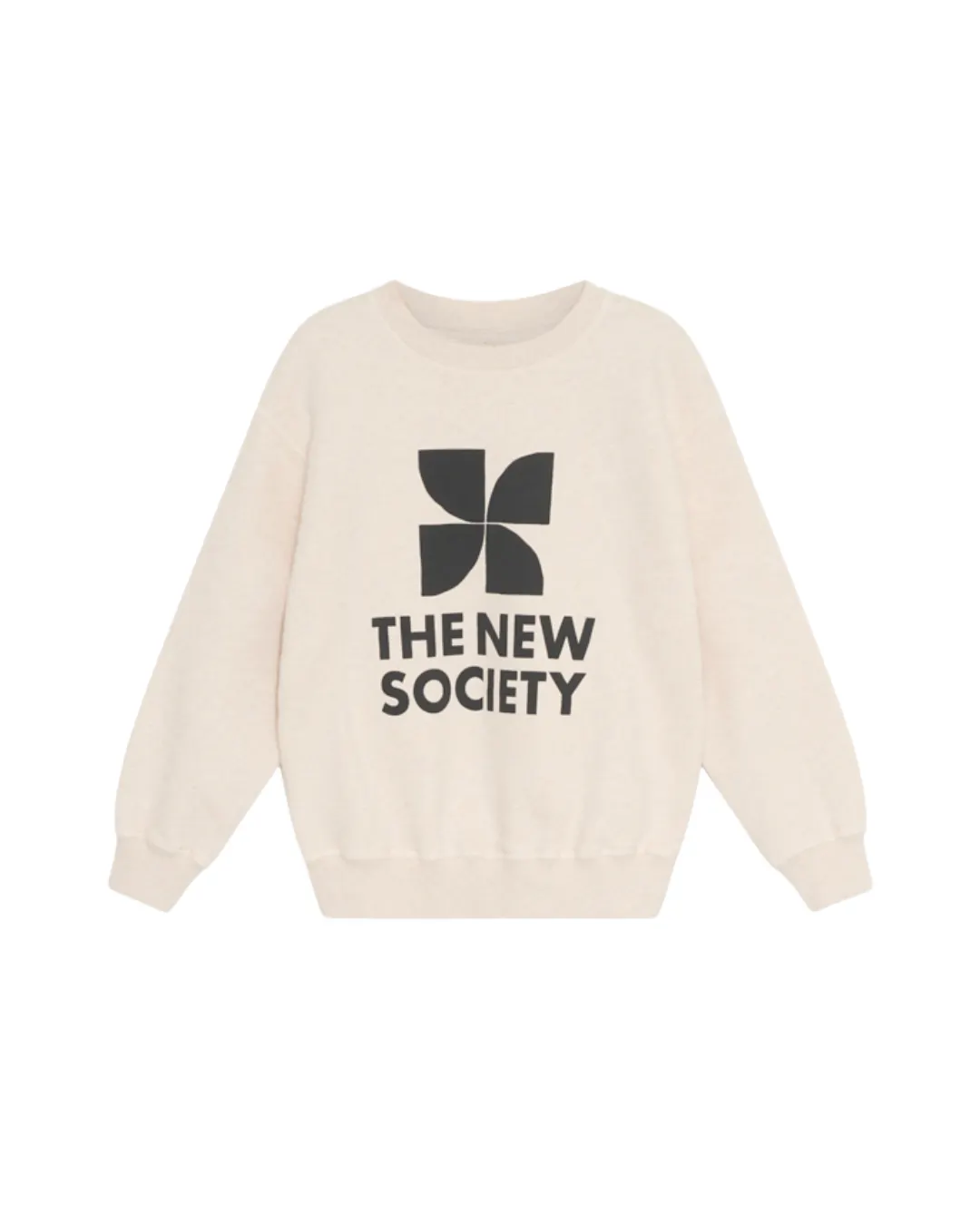 The New Society - bawełniana bluza TNS Logo Whisper White Melange The New Society - bawełniana bluza TNS Logo Whisper White Melange
