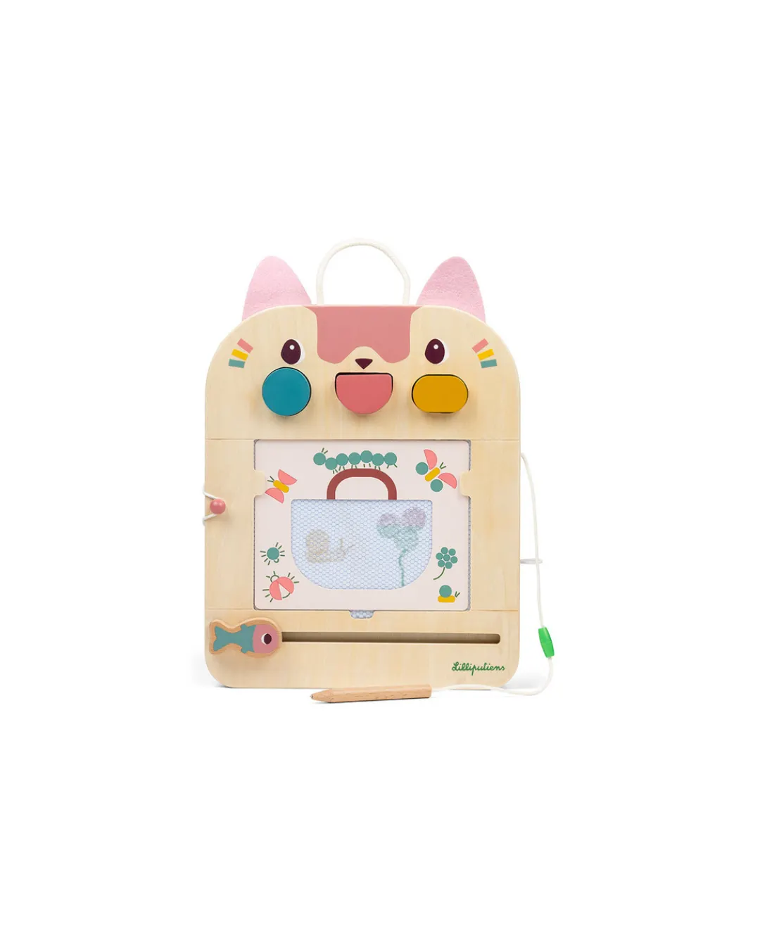 Lilliputiens - drewniana tablica do rysowania znikopis Kotka Jeanne 18m+