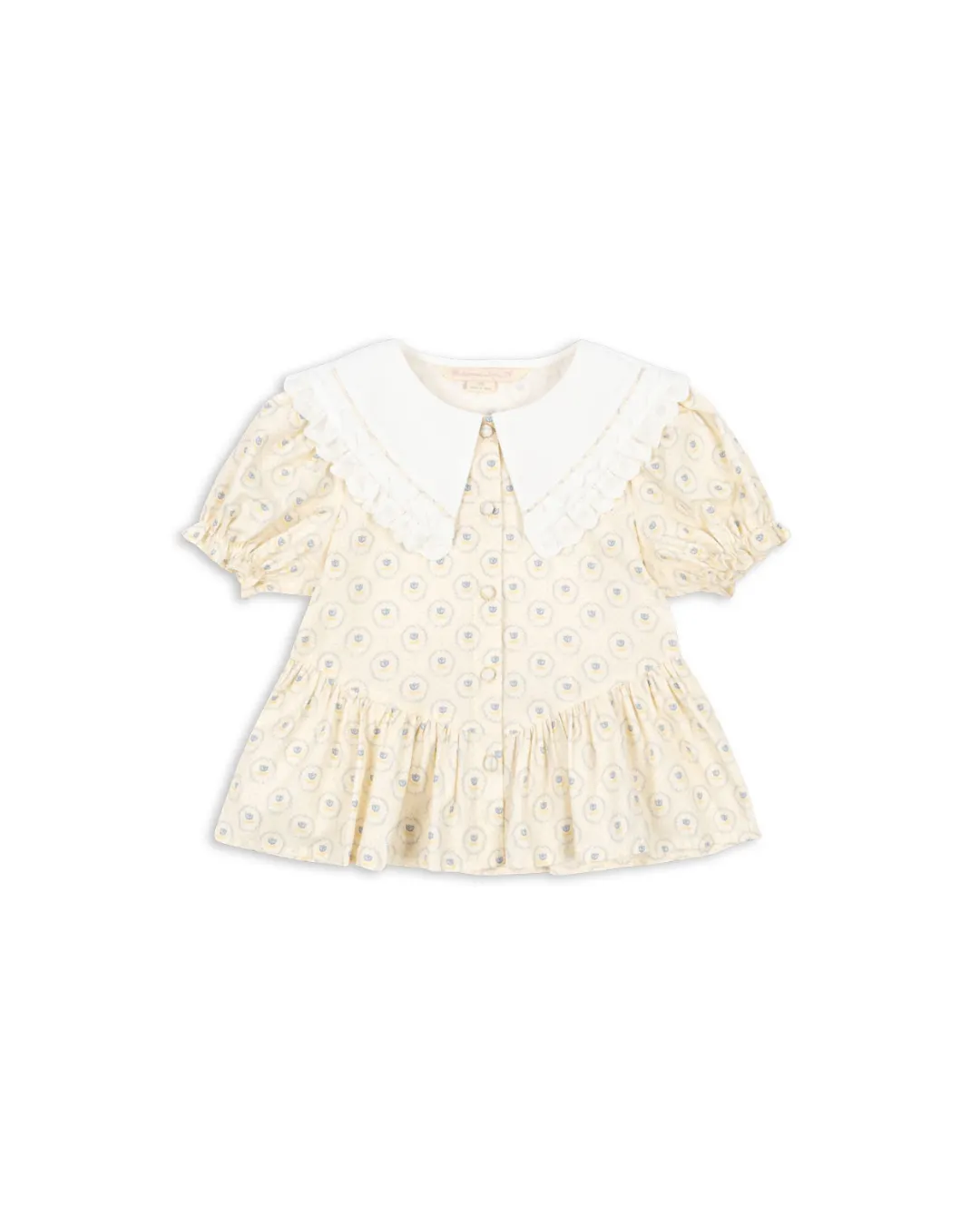 Konges Sløjd - koszula z kołnierzem Coeur GOTS Ciel Mirage