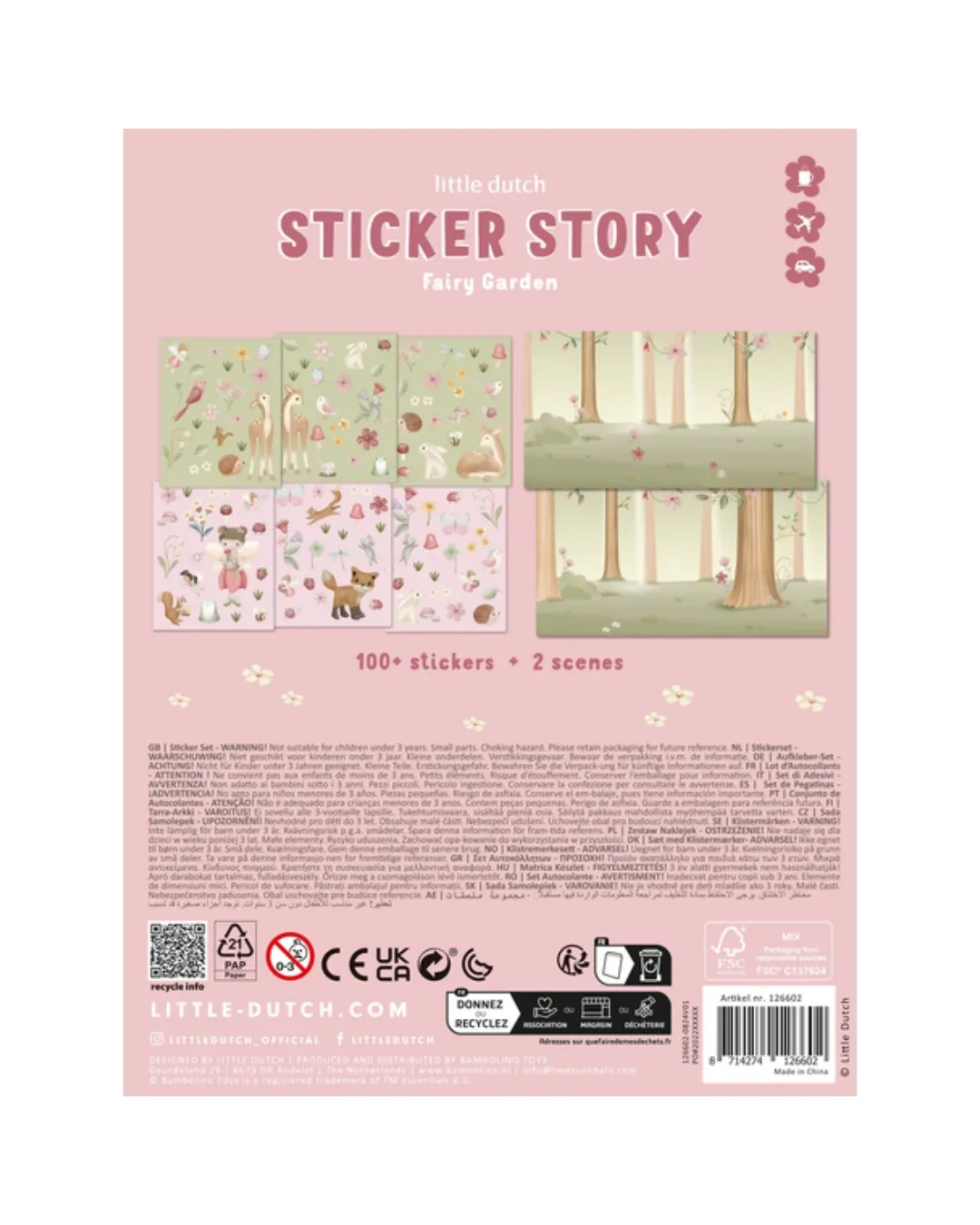 Little Dutch - Książeczka z naklejkami Fairy Garden Little Dutch - Książeczka z naklejkami Fairy Garden