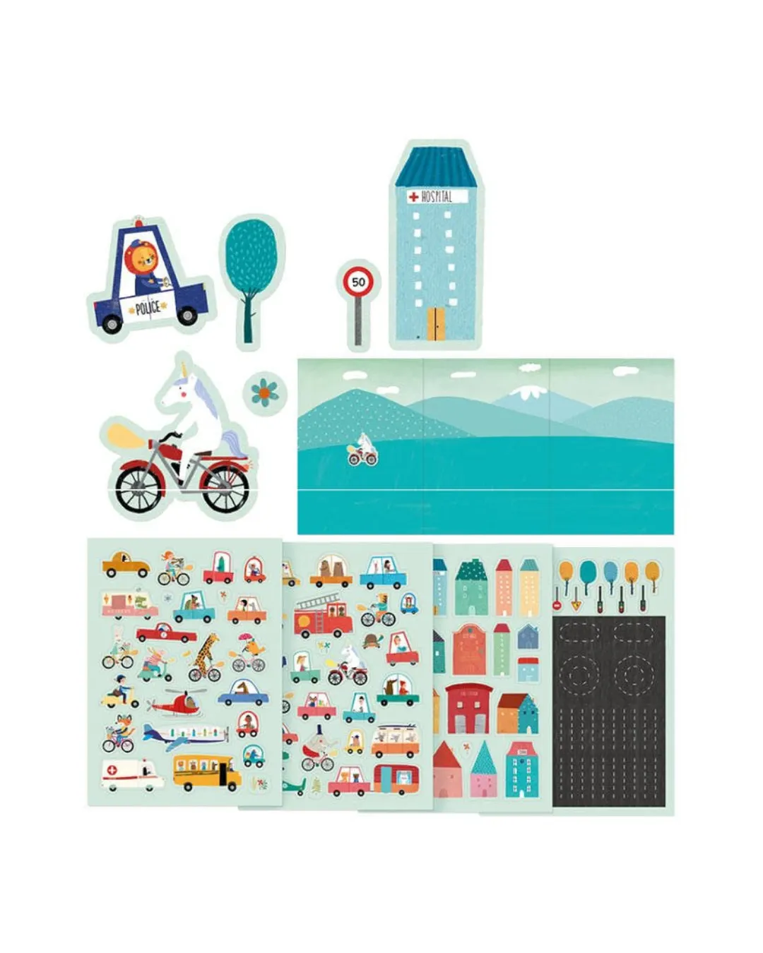 Londji - naklejki wielorazowe dla dzieci Moje Miasto