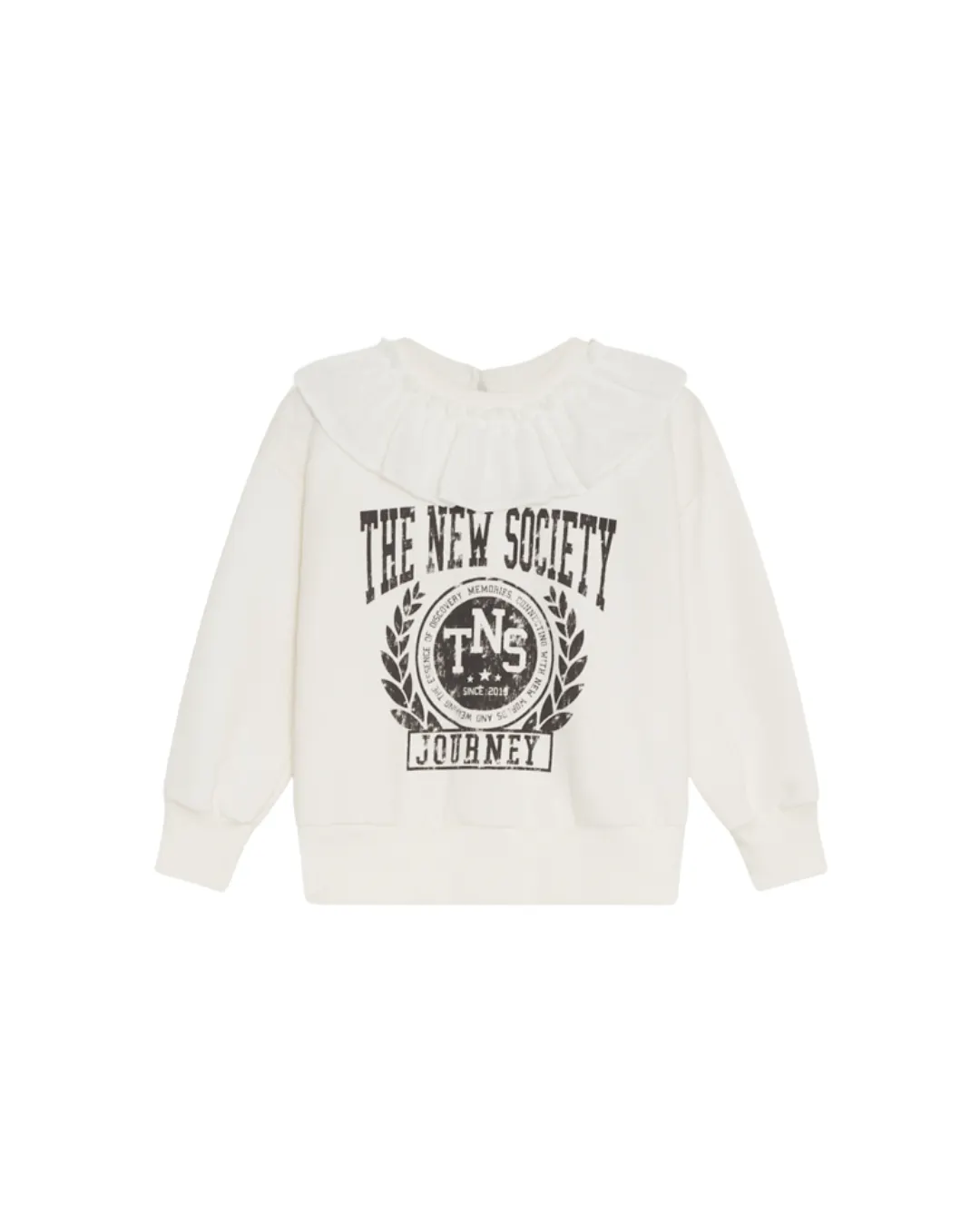 The New Society - bawełniana bluza Row Whisper White
