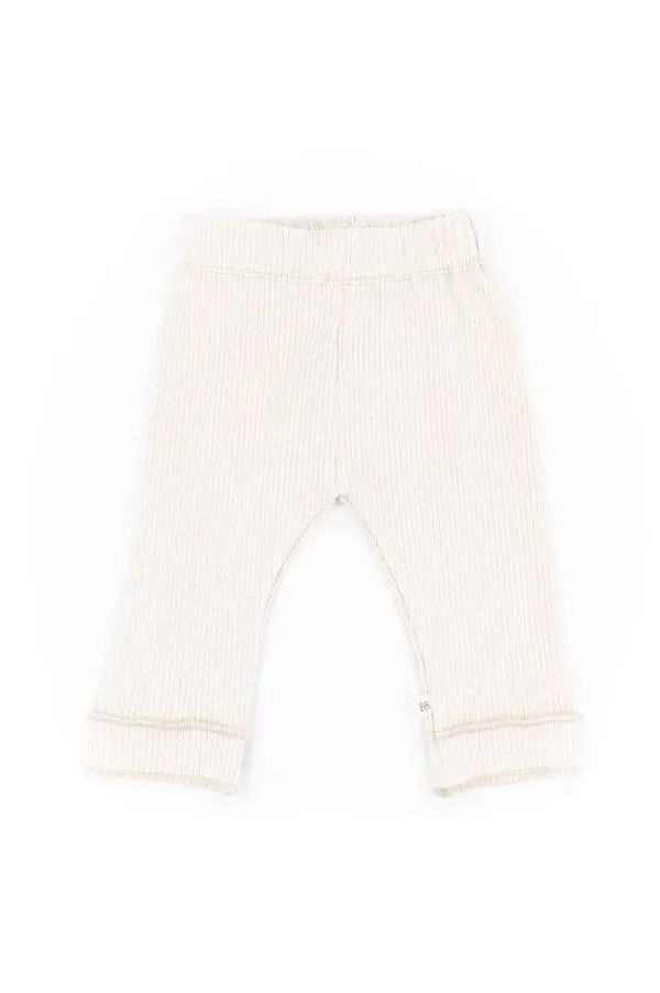 Bamboom - bambusowe prążkowane spodenki niemowlęce Pure białe