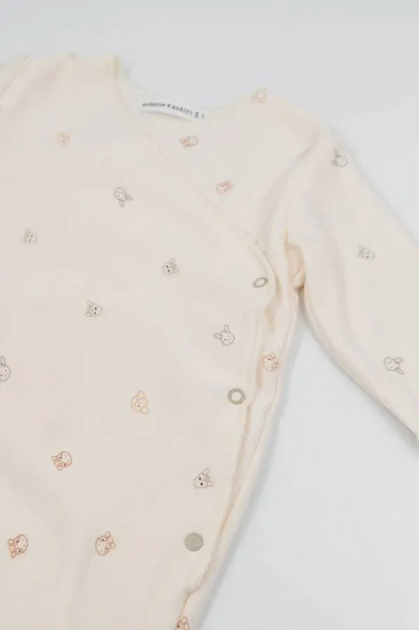 Bamboom - bambusowy pajacyk niemowlęcy ze stópkami Pure Animal Friends