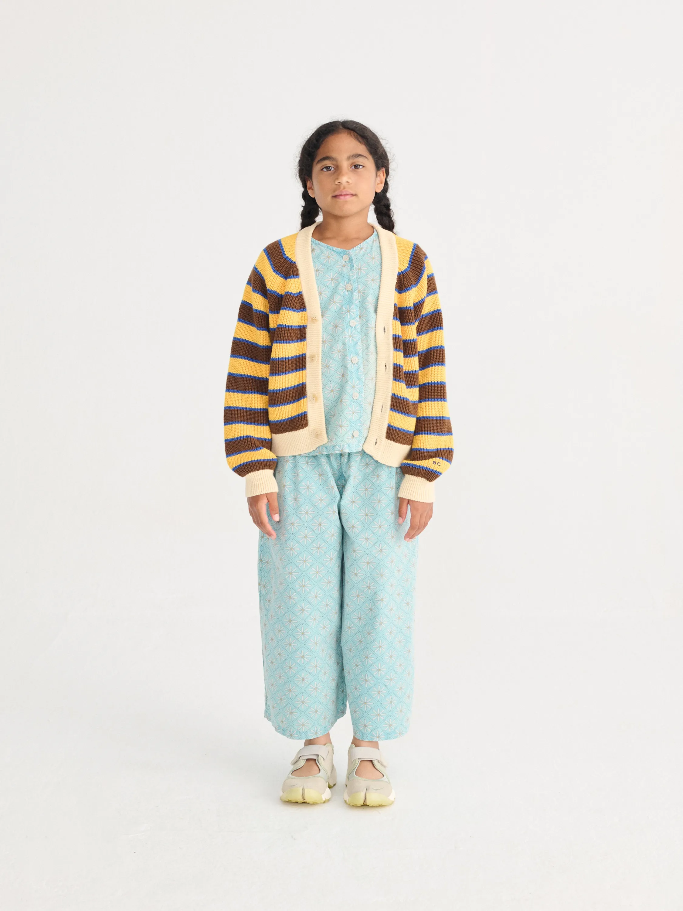 BOBO CHOSES - spodnie kuloty Daisy Mosaic All Over Woven Culotte