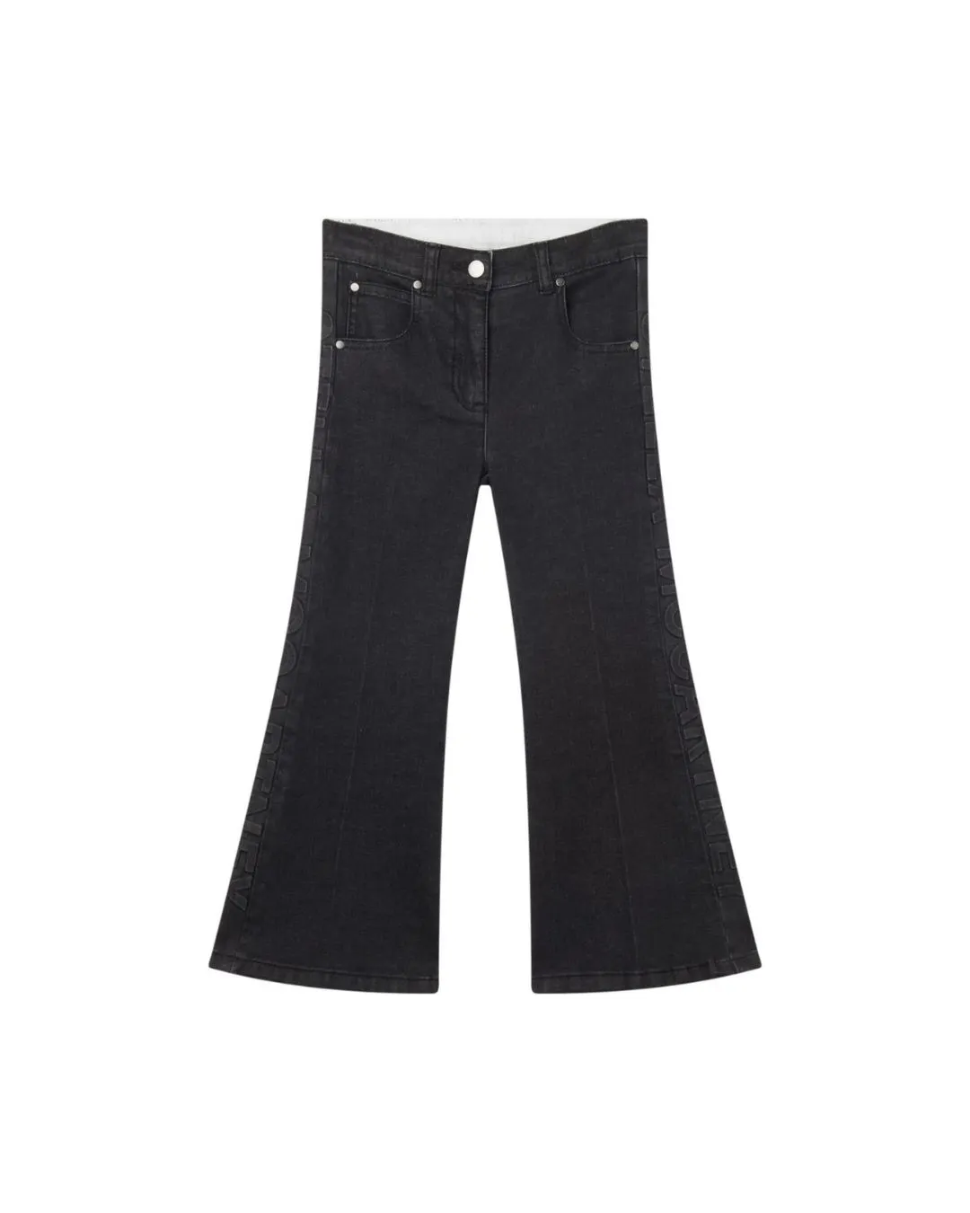Stella McCartney - spodnie z rozszerzaną nogawką dziewczęce Denim Stretch Trousers w/Logo Tape Stella McCartney - spodnie z rozszerzaną nogawką dziewczęce Denim Stretch Trousers w/Logo Tape