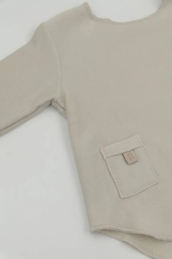 Bamboom - bambusowa bluzka niemowlęca z długim rękawem Pure khaki Bamboom - bambusowa bluzka niemowlęca z długim rękawem Pure khaki