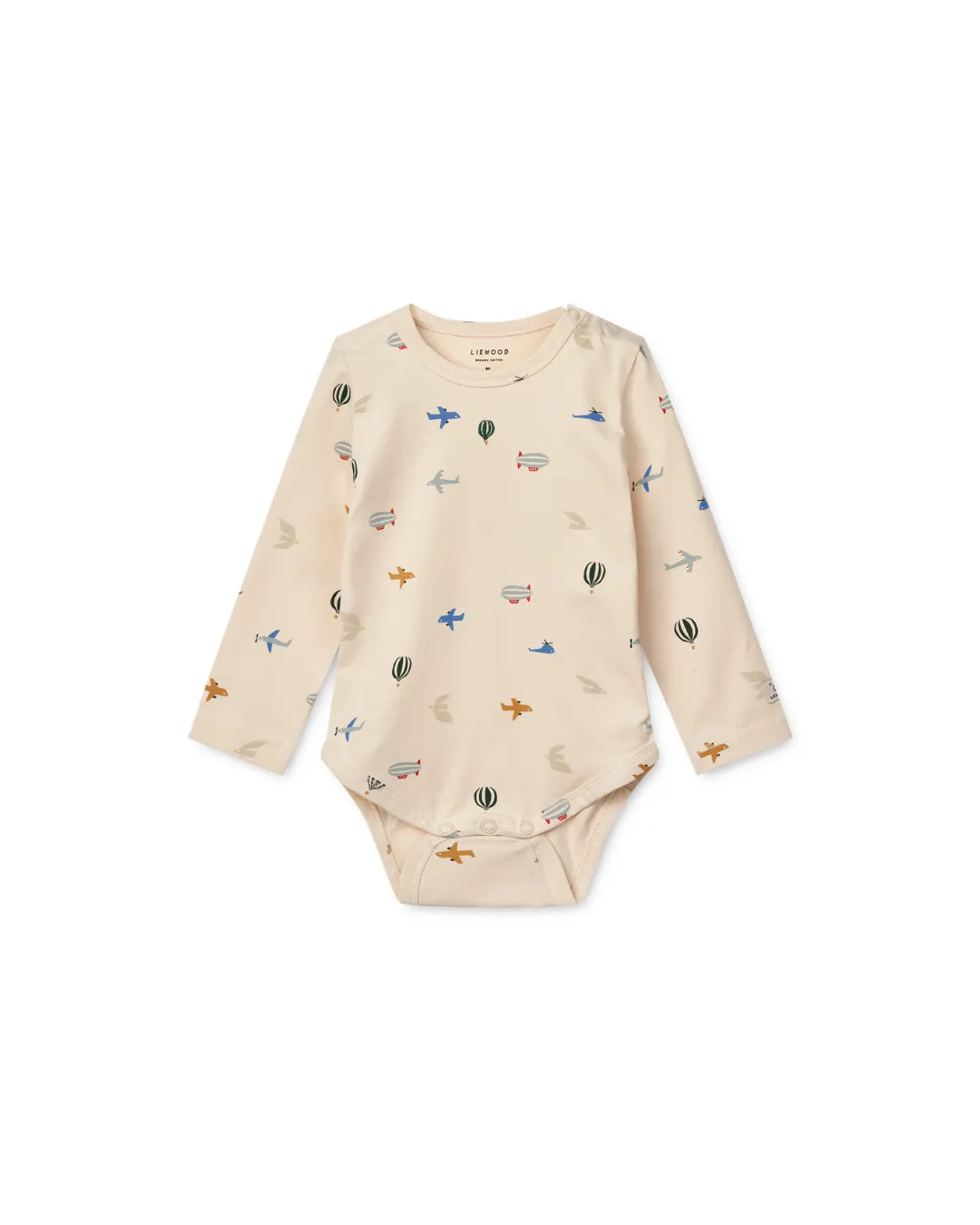 Liewood - body niemowlęce z długim rękawem Yanni Baby aviator ecru