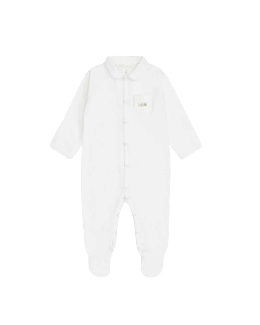 Pajacyk niemowlęcy Marie-Chantal Angel Wing Sleepsuit Biały Pajacyk niemowlęcy Marie-Chantal Angel Wing Sleepsuit Biały