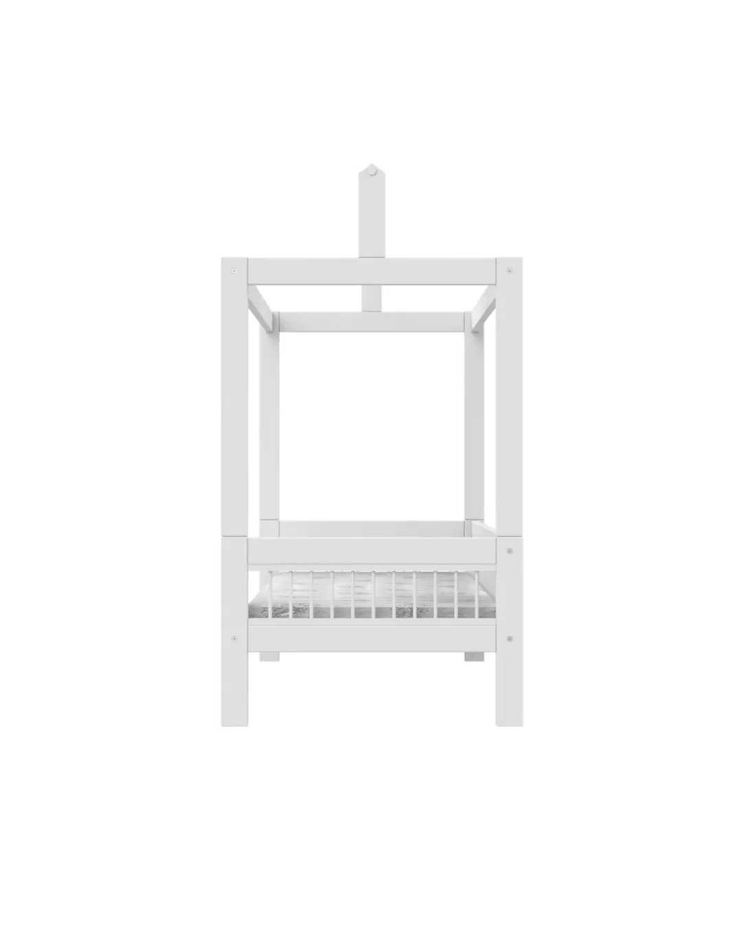 LIFETIME Kidsrooms - łóżko dziecięce z konstrukcją górną Breeze White Standard