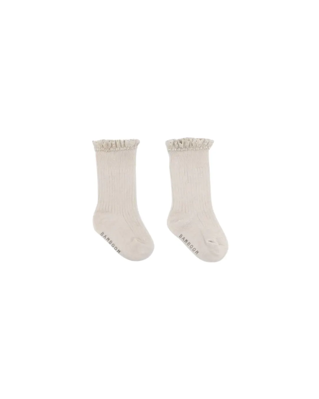 Bamboom - bambusowe skarpetki z koronką dla dziewczynki jasnoszare Bamboom - bambusowe skarpetki z koronką dla dziewczynki jasnoszare