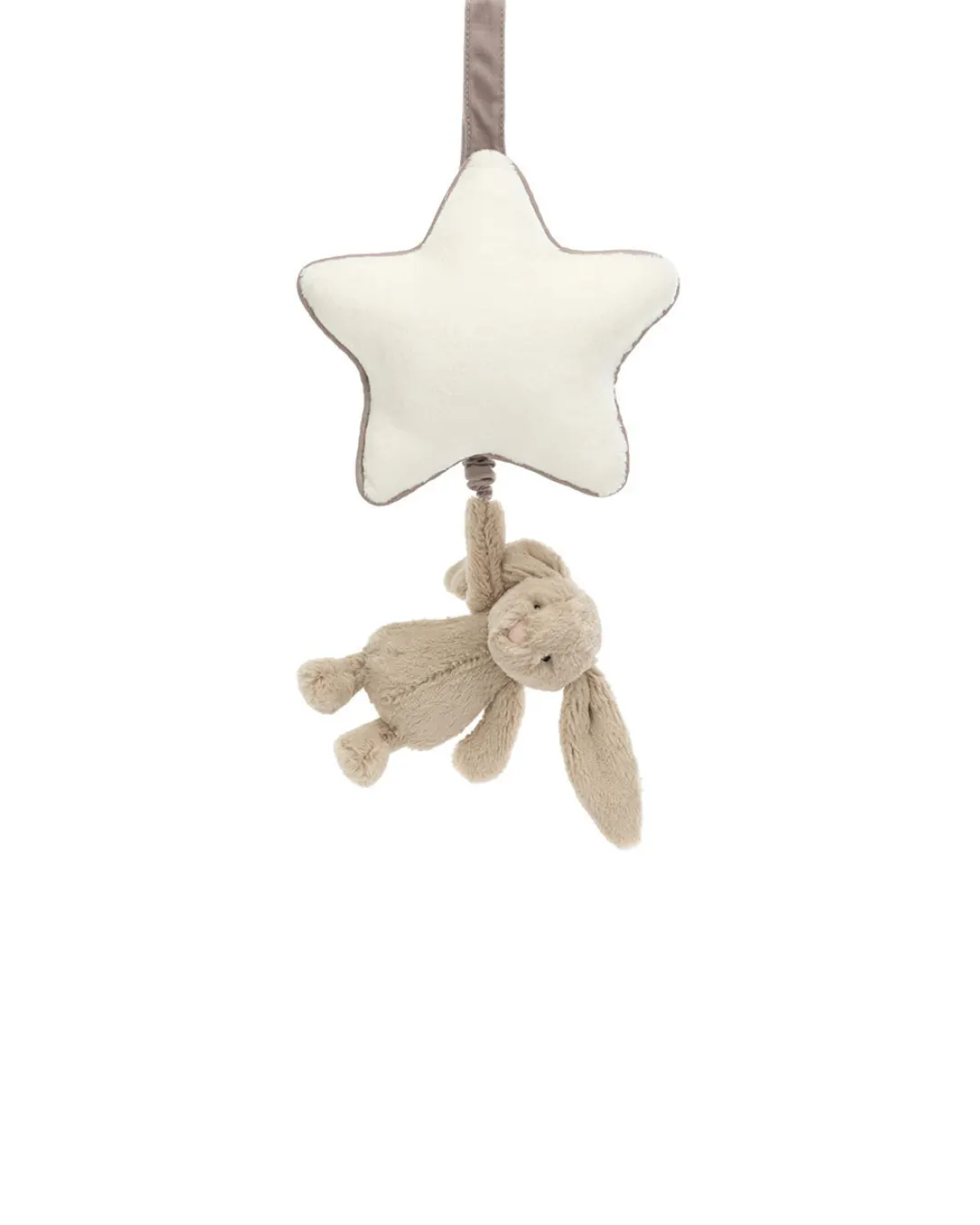 Jellycat - króliczek z gwiazdką i pozytywką beżowy 30 cm