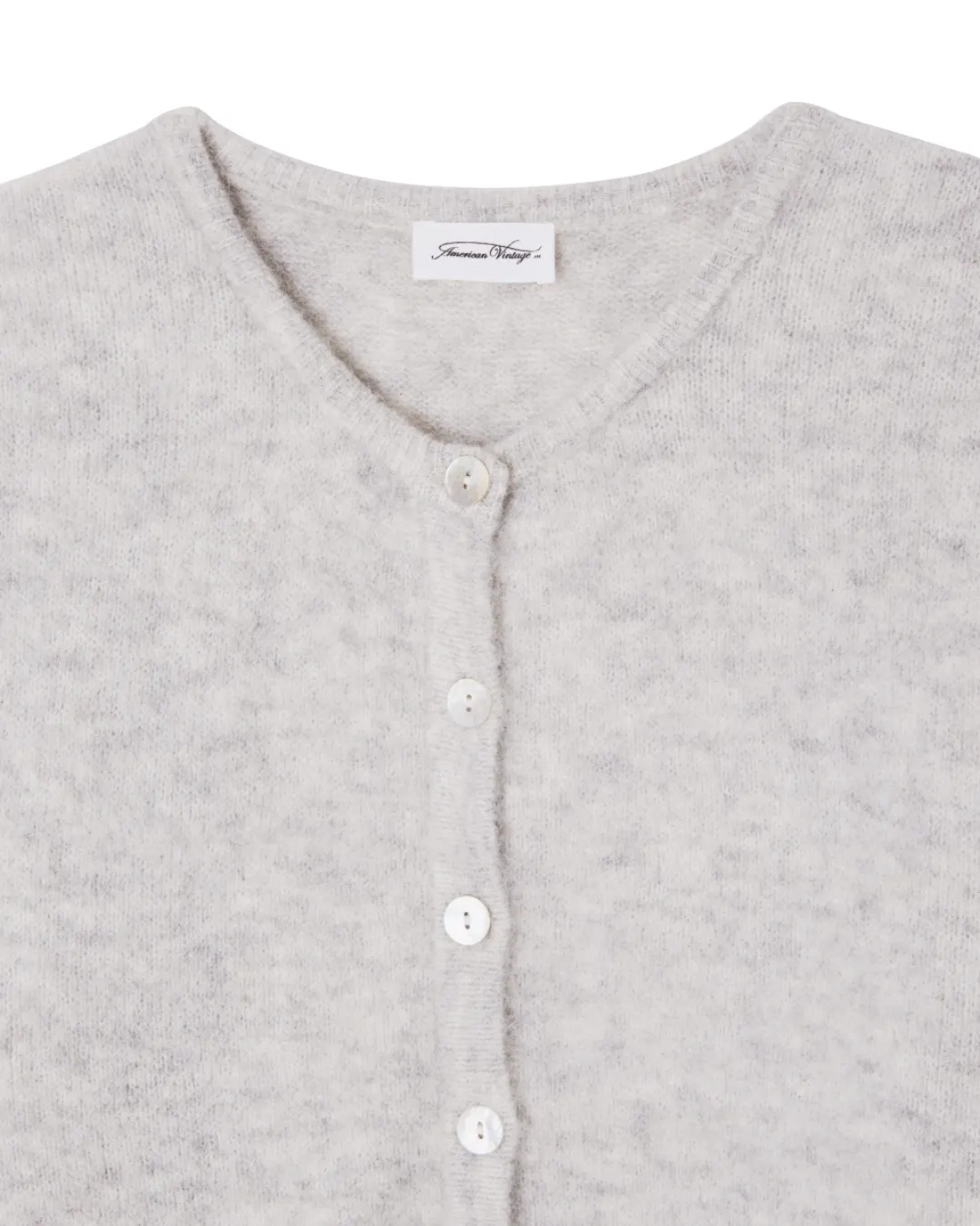 American Vintage - damski kardigan Vitow Gris Clair Chine