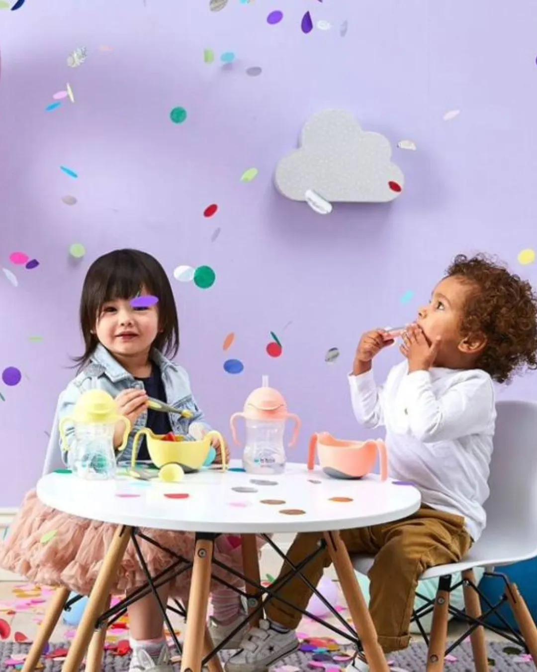 B.box - bidon dla dzieci - kubek niekapek ze słomką 240 ml Gelato Bubblegum