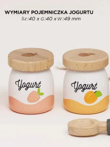 Le Toy Van - Drewniane jedzenie jogurty do zabawy akcesoria kuchenne Le Toy Van - Drewniane jedzenie jogurty do zabawy akcesoria kuchenne