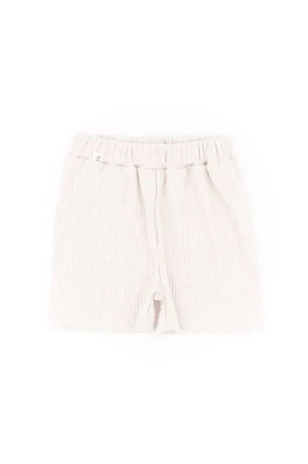 Bamboom - bambusowe krótkie spodenki niemowlęce dla chłopca Pure białe