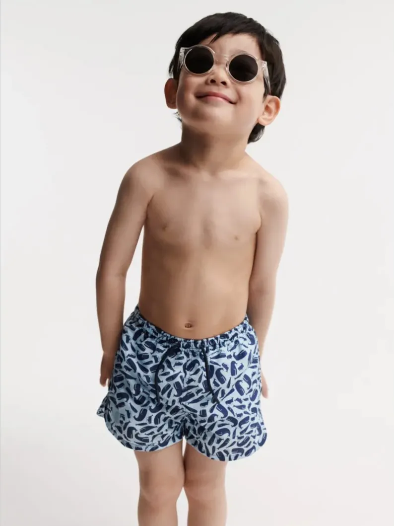 Liewood - spodenki kąpielowe z nadrukiem UV Aiden Printed ocean pure sky 