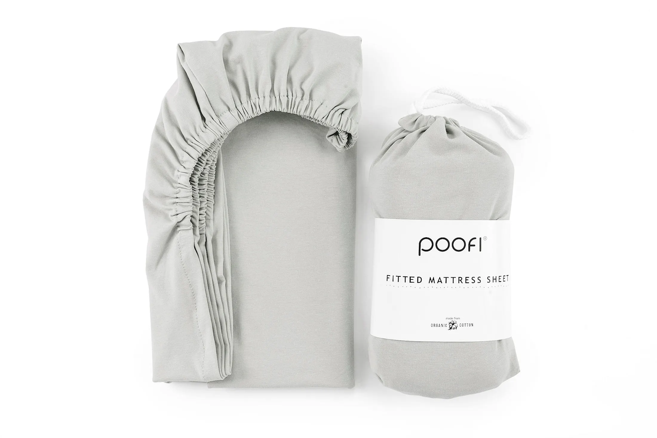 Poofi - prześcieradło Organic&Color 60x120 Jasny szary Poofi - prześcieradło Organic&Color 60x120 Jasny szary