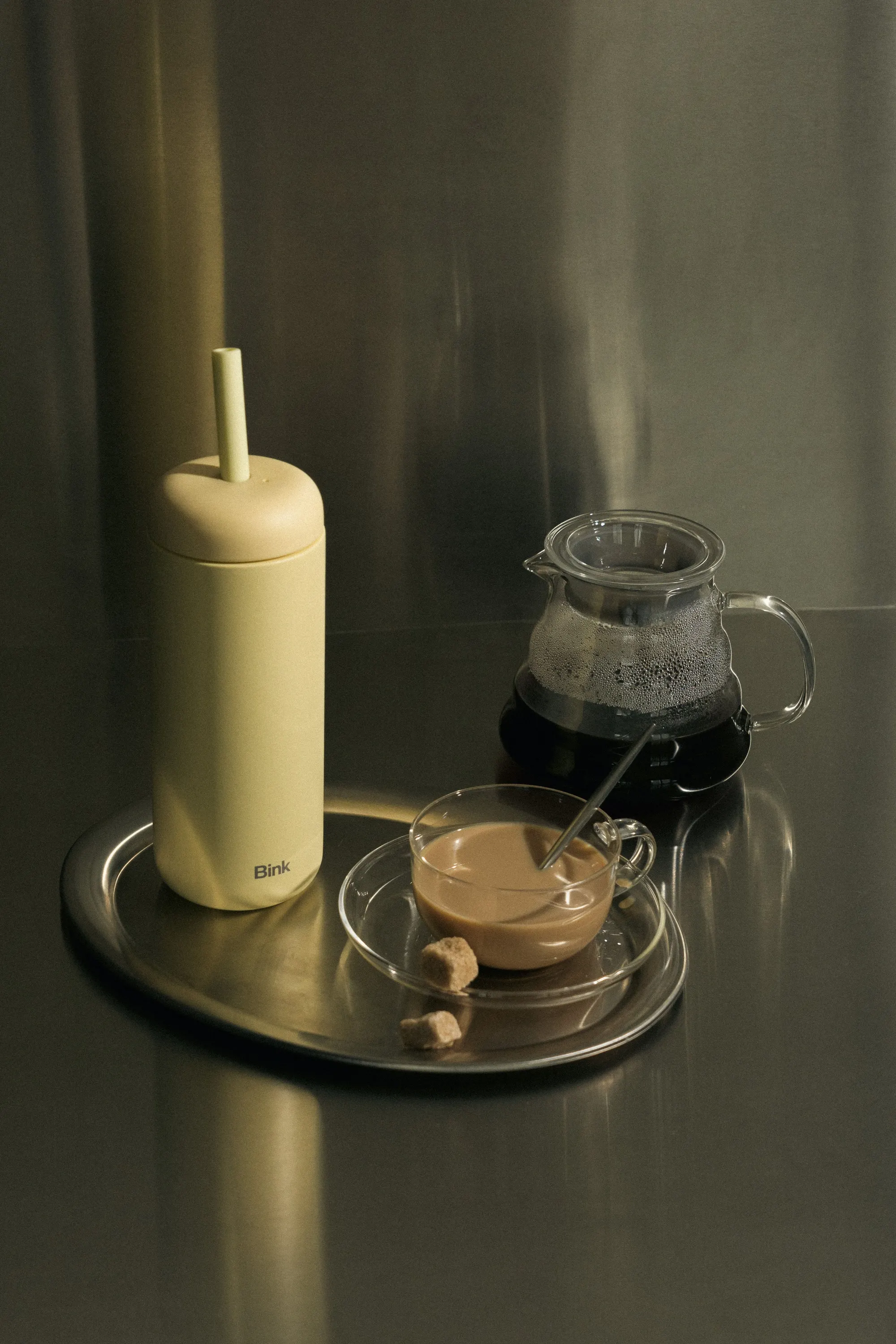 Bink - termos - kubek termiczny Straw Tumbler 500 ml Butter