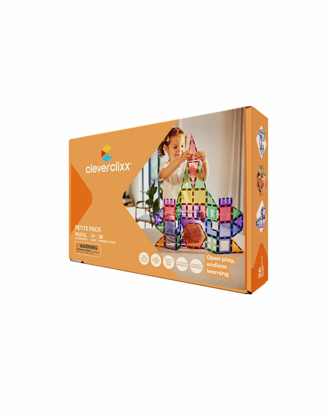 Cleverclixx - Klocki magnetyczne Petite Pastel Pack 36 elementów