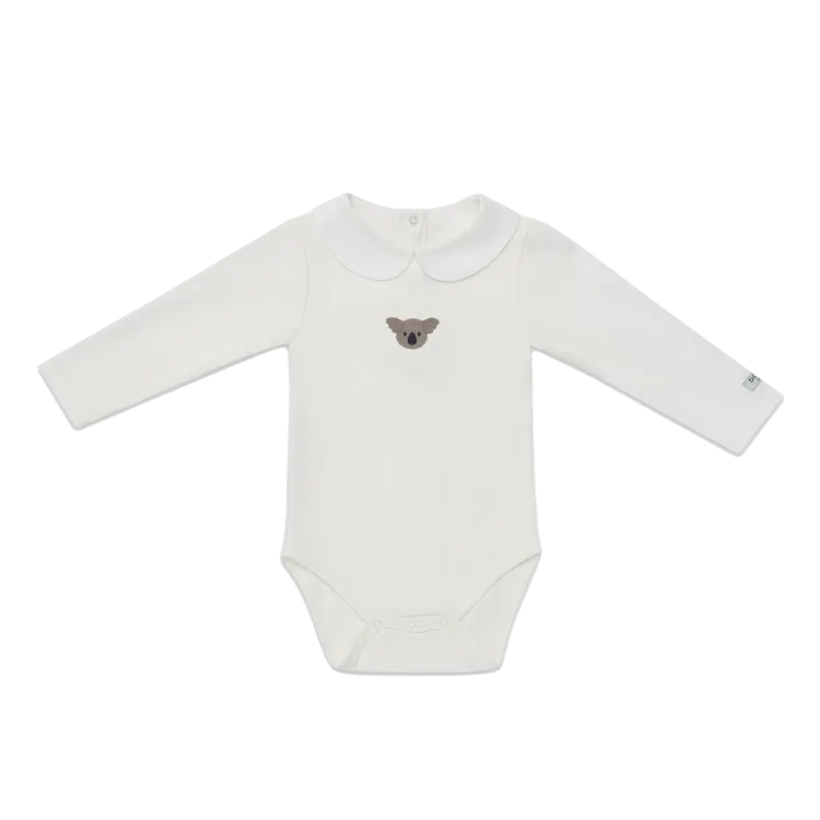 Donsje - body z długim rękawem Davo Bodysuit Koala Off White