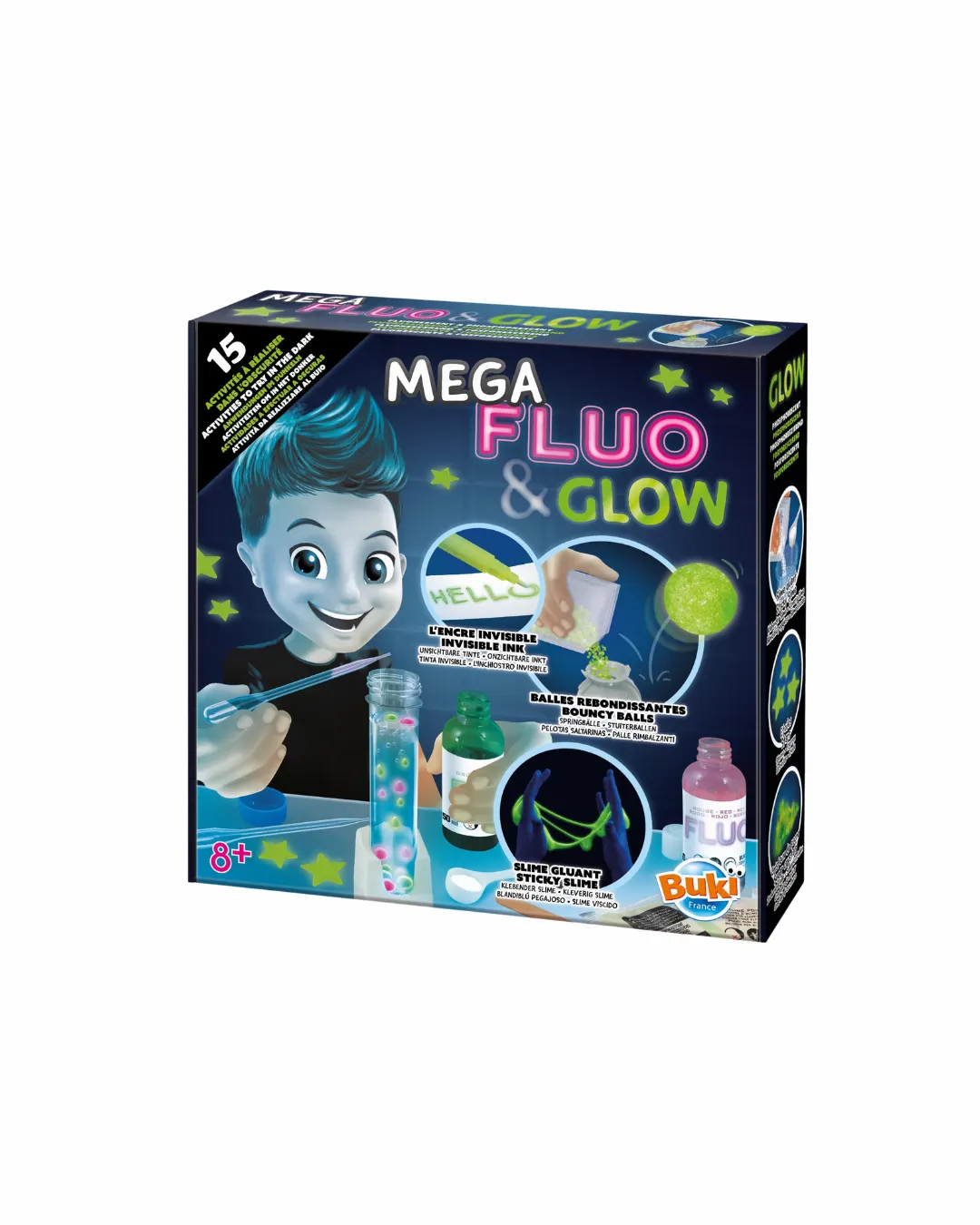 Buki - duży zestaw eksperymentów świecących w ciemności FLUO&GLOW