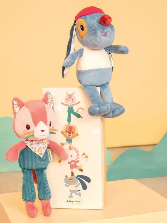 Lilliputiens - przytulanka w ozdobnym pudełku Piesek Jules 3m+ Lilliputiens - przytulanka w ozdobnym pudełku Piesek Jules 3m+