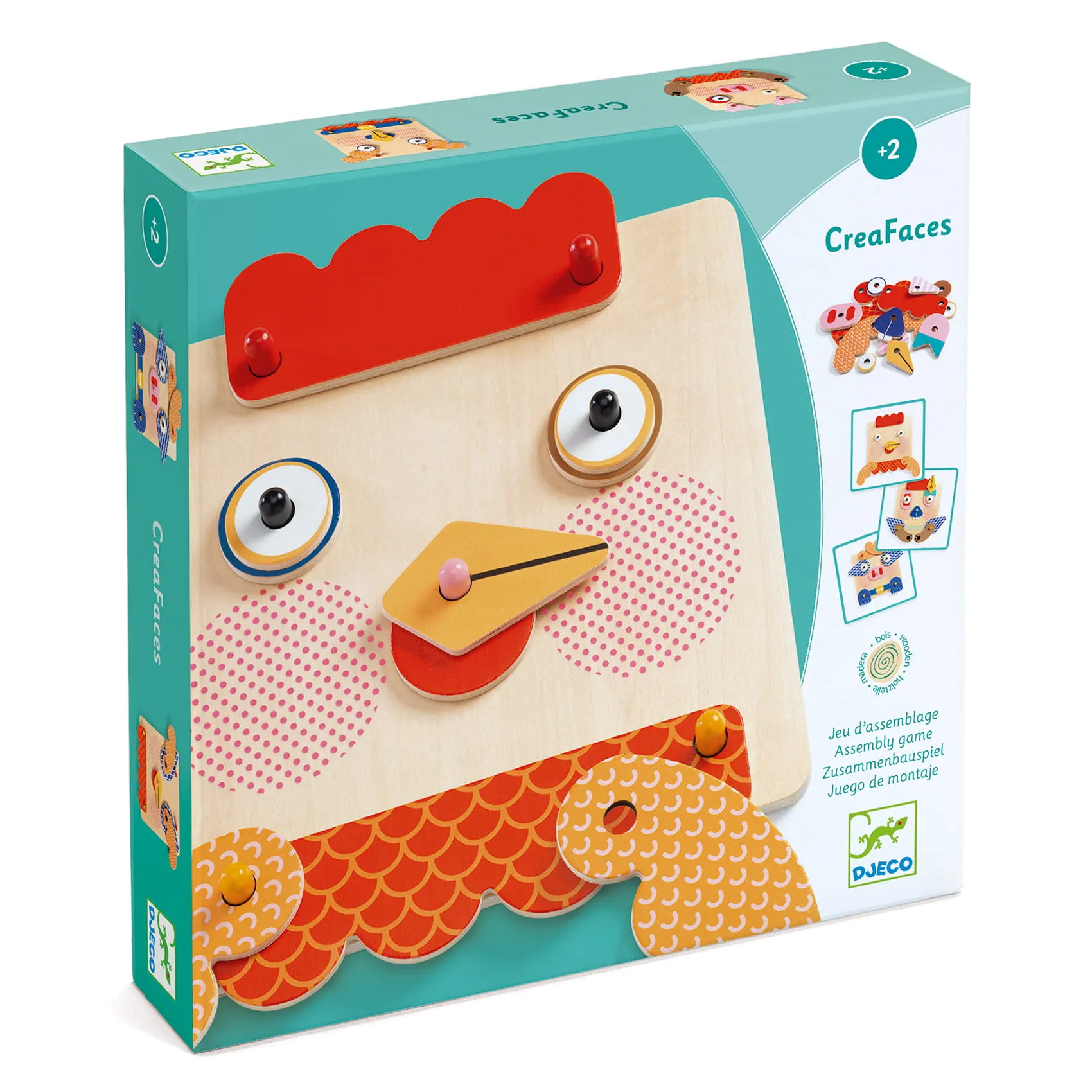 Djeco - układanka drewniana dla dzieci twarze Djeco - układanka drewniana dla dzieci twarze