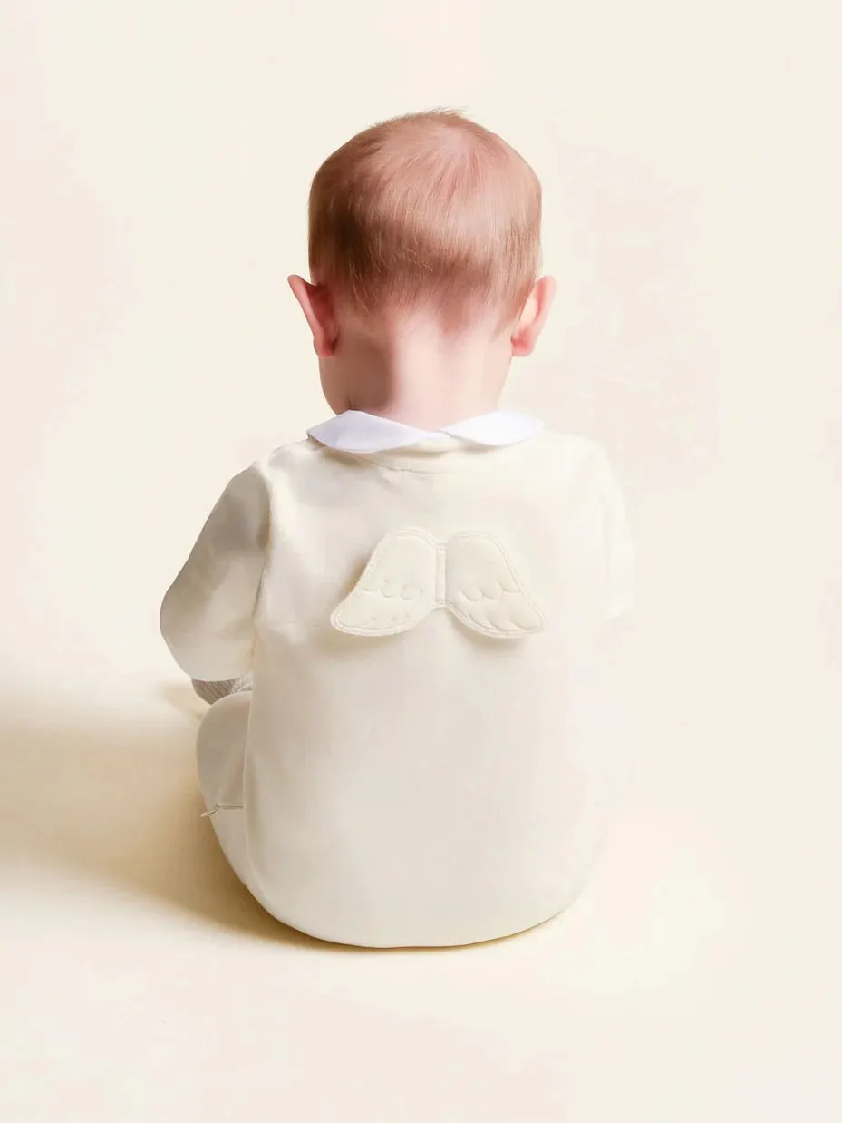 Welurowy rampers niemowlęcy Marie-Chantal Velour Angel Wing Welurowy rampers niemowlęcy Marie-Chantal Velour Angel Wing